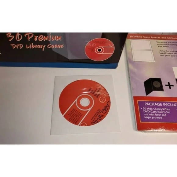 30 Case CD DVD Labelwhiz Storage Pack Labeling Design Kit Labels Cases Cover - Picture 6 of 7
